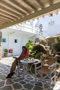 A seating area at Alexandra Mykonos Port