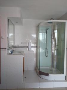 Koupelna v ubytování Libertad Hotel