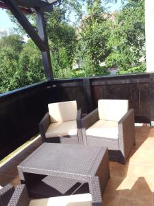 A seating area at Apartments Zámoček Staré časy