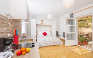 Kuchyň nebo kuchyňský kout v ubytování Apartments Elica