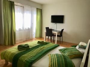 Postel nebo postele na pokoji v ubytování Apartment al Lido Ascona