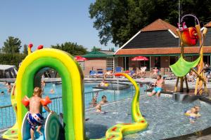 a group of people playing in a swimming pool at Camping De Koeksebelt in Ommen