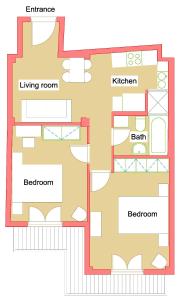 Plan piętra w obiekcie Elegant and Safe Gold and Blue Apartment walk to Acropolis