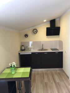 Kuchyň nebo kuchyňský kout v ubytování Tukums apartments