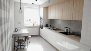 Η κουζίνα ή μικρή κουζίνα στο Apartament Jantarowa +28 φωτογραφίες