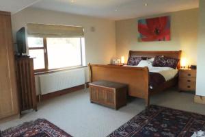 Uma cama ou camas num quarto em Tobernaglough Wexford pet friendly country b&b