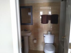 Koupelna v ubytování Aries Motel