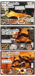 a poster of different types of food on display at Apartamentos Turisticos Casa Pastor in Riaza