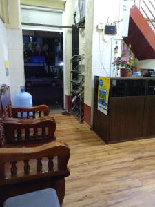 The lobby or reception area at Galaxy Motel Hpa-An