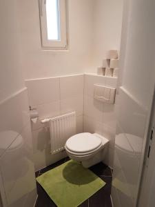 ウィーンにあるModernes kleines Mini Appartmentの白いバスルーム(トイレ、窓付)