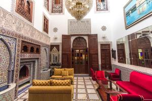 The lobby or reception area at Riad Fes Andalucia