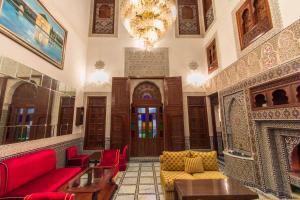 The lobby or reception area at Riad Fes Andalucia