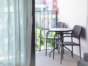 A balcony or terrace at Apartament Międzyzdroje Horyzont Blue