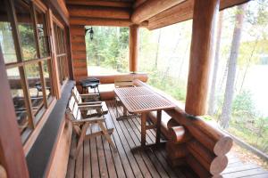 Μπαλκόνι ή βεράντα στο Yli-Kaitala Holiday Resort Tuuliviiri