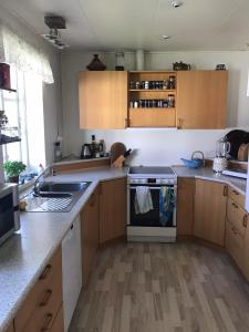 Kjøkken eller kjøkkenkrok på Tranum Lys og Glas