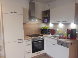 Kuchyň nebo kuchyňský kout v ubytování Ferienwohnung Rockmann