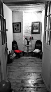 Χώρος καθιστικού στο Lima Limon Candelaria Hostel