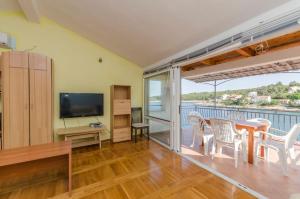 TV a/nebo společenská místnost v ubytování Apartments Ivo