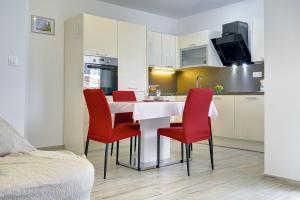 Kuchyň nebo kuchyňský kout v ubytování Apartments Elviana