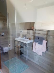 Koupelna v ubytování Guest House Vidlauči