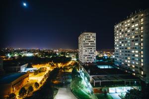 Nespecifikovaný výhled na destinaci Bělehrad nebo výhled na město při pohledu z hotelu