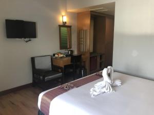 TV a/nebo společenská místnost v ubytování D-ONE Hotel
