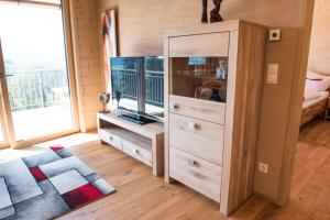 TV a/nebo společenská místnost v ubytování Ferienwohnung Sinz