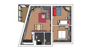 Půdorys ubytování Apartmán u Kamila