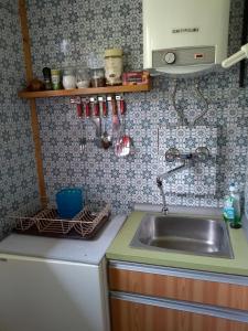 Kuchyň nebo kuchyňský kout v ubytování Ferienhaus Abhau-Tage