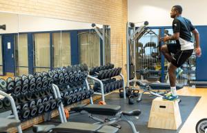 Fitness centrum a/nebo fitness zařízení v ubytování ICV SleepWell