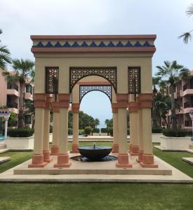 a monument in a park with a fountain at Marrakesh Residence 311 in Hua Hin