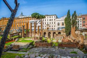 a view of the ruins of the ancient city of segovia at MyTALE Apartment Luxury Torre Argentina in Rome