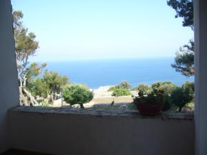 Elle offre une vue sur l'océan depuis sa fenêtre. dans l'établissement Villa Aquarium, à Gagliano del Capo