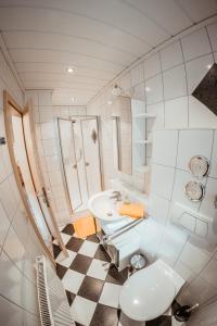 Koupelna v ubytování Ferienparadies Hugenhof