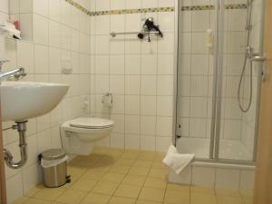 Koupelna v ubytování Hotel Bergmühle