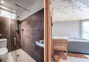 Koupelna v ubytování SAUNA - JACUZZI - 100% PRIVÉ - L'ESTANTADA