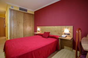 Postel nebo postele na pokoji v ubytování Hotel Restaurante Pontiñas