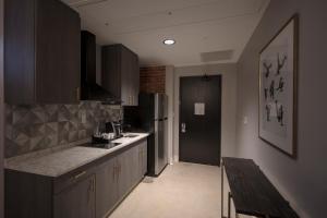 Kuchyň nebo kuchyňský kout v ubytování Hotel Trundle