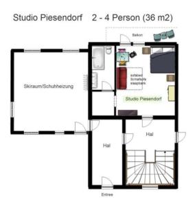 Plan piętra w obiekcie Haus Piesendorf