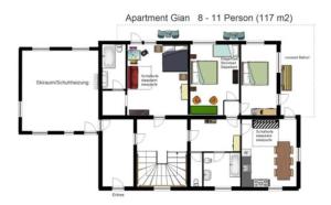 Plan piętra w obiekcie Haus Piesendorf