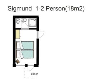 Plan piętra w obiekcie Haus Piesendorf