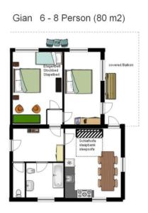 Plan piętra w obiekcie Haus Piesendorf