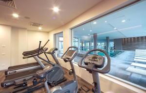 Fitness centrum a/nebo fitness zařízení v ubytování Hotel Harrys' Garden