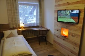 TV a/nebo společenská místnost v ubytování Bergfrieden Leutasch/Seefeld