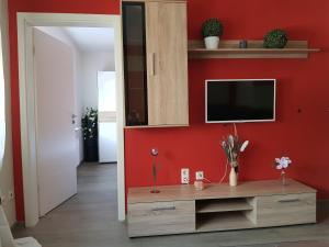 TV a/nebo společenská místnost v ubytování Nicky