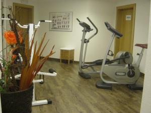 Posilňovňa alebo fitness centrum v ubytovaní Hotel Berghof