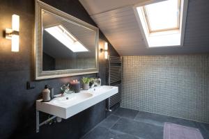 Kúpeľňa v ubytovaní Chalet Happy Family, secluded location, 15 min to salzburg and just short to t lakes sound of music, BBQ&bikes&sunbeds for free, up to 14p