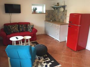 Kuchyň nebo kuchyňský kout v ubytování Villa Cihelna apartments