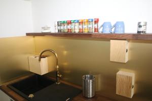 Príslušenstvo na prípravu kávy alebo čaju v ubytovaní Apartment Priska