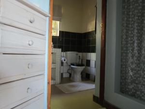 a bathroom with a toilet and a sink at Marula Cottage Guest Lodge in Thabazimbi